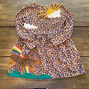 Mini Boden Animal Print Aplique Dress